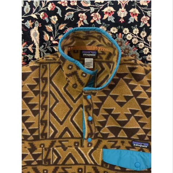 Vintage 2000’s Patagonia Synchilla Snap-T - Abstract Yellow Design - Picture 3 of 9